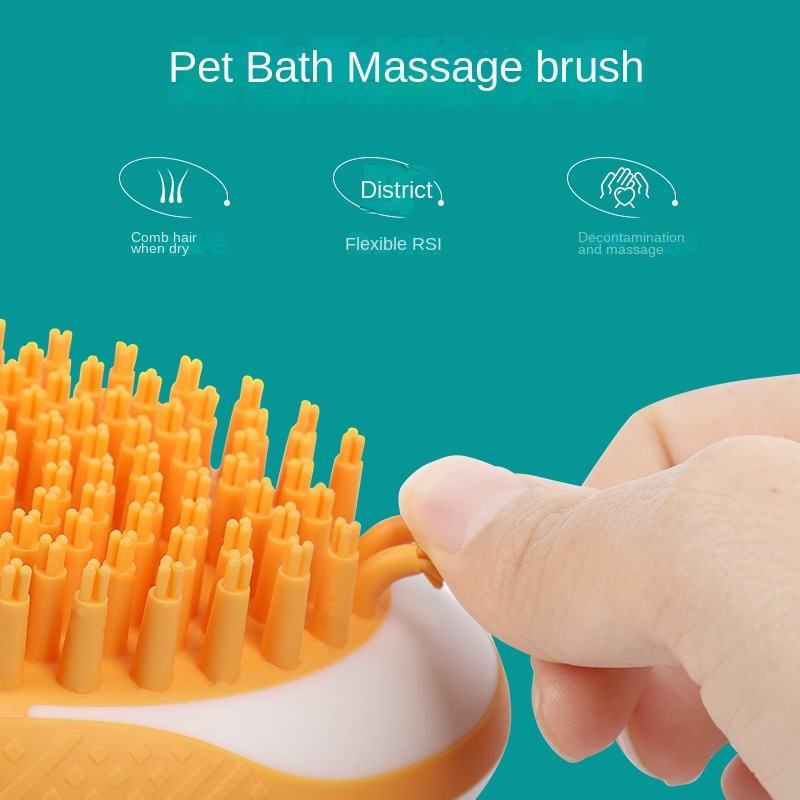 Load image into Gallery viewer, Dog Cat Bath Brush 2-in-1 Pet SPA Massage Comb Soft Silicone Pets Shower Hair Grooming Cmob Dog Cleaning Tool Pet Products
