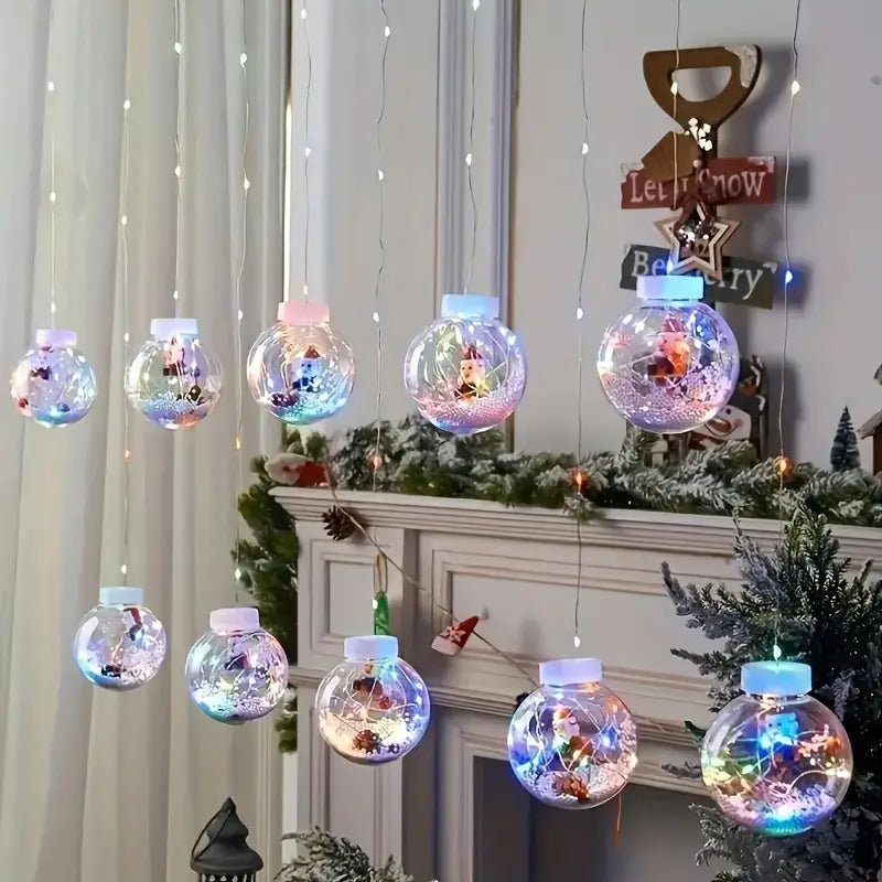 Load image into Gallery viewer, Glam Style USB Powered LED String Lights with Santa Claus, Christmas Tree
