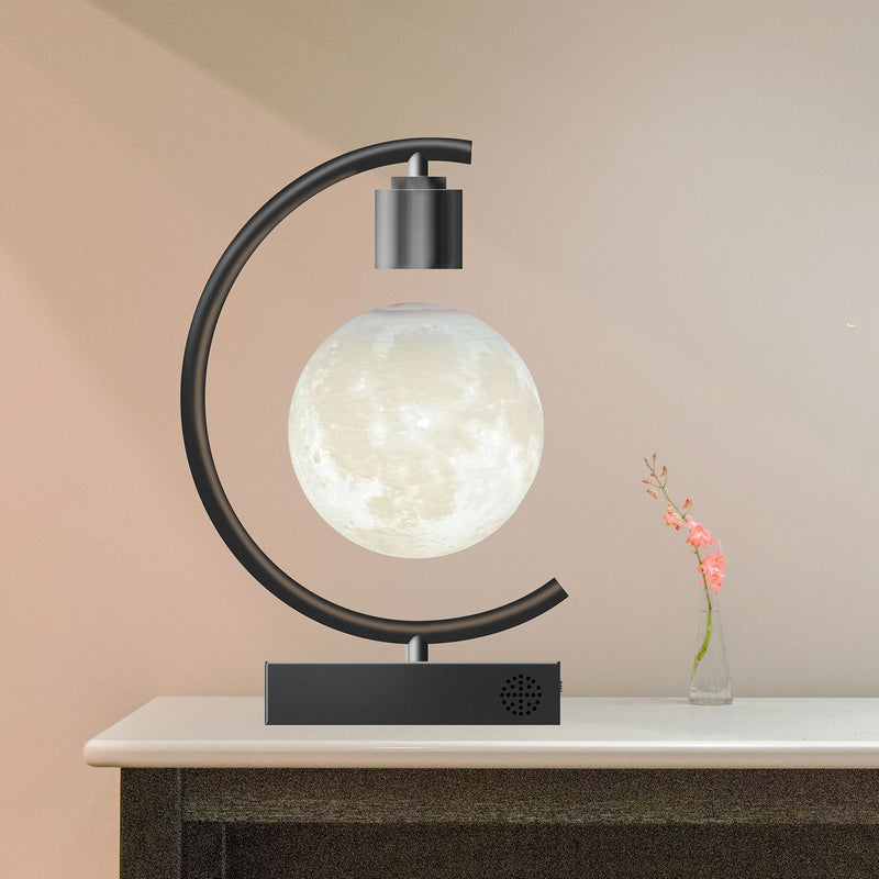 Load image into Gallery viewer, Magnetic Suspension Moon Light Bluetooth Audio Ornaments
