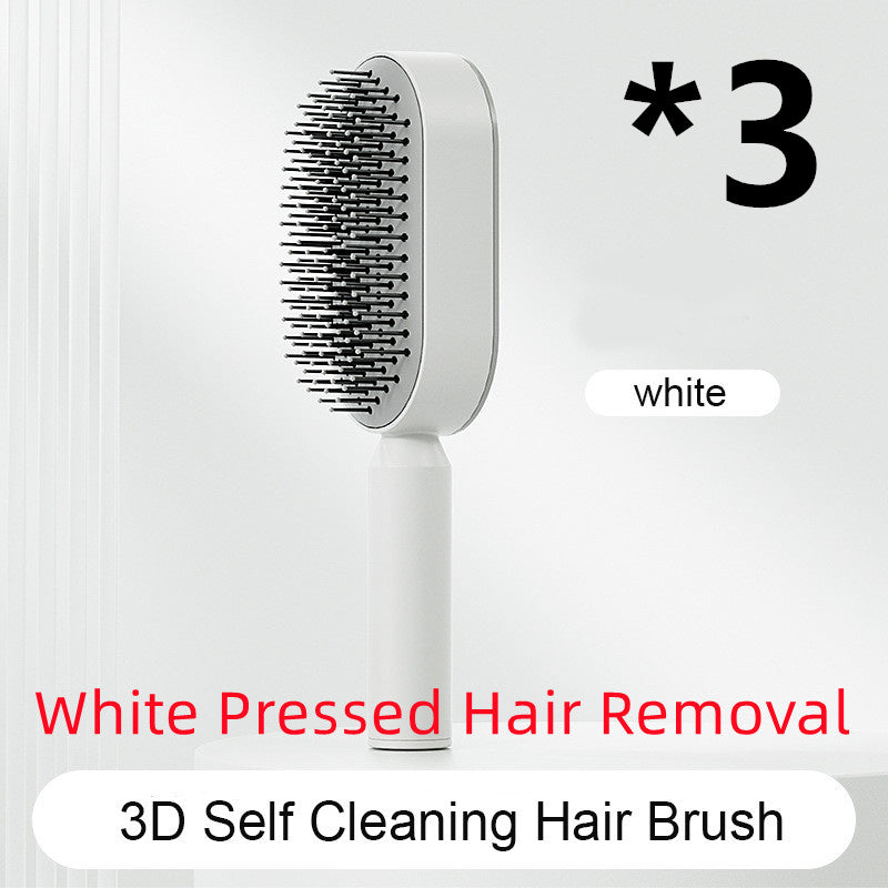 Load image into Gallery viewer, Self Cleaning Hair Brush For Women One-key Cleaning Hair Loss Airbag Massage Scalp Comb Anti-Static Hairbrush
