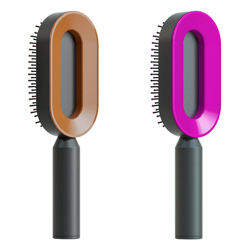 Load image into Gallery viewer, Self Cleaning Hair Brush For Women One-key Cleaning Hair Loss Airbag Massage Scalp Comb Anti-Static Hairbrush
