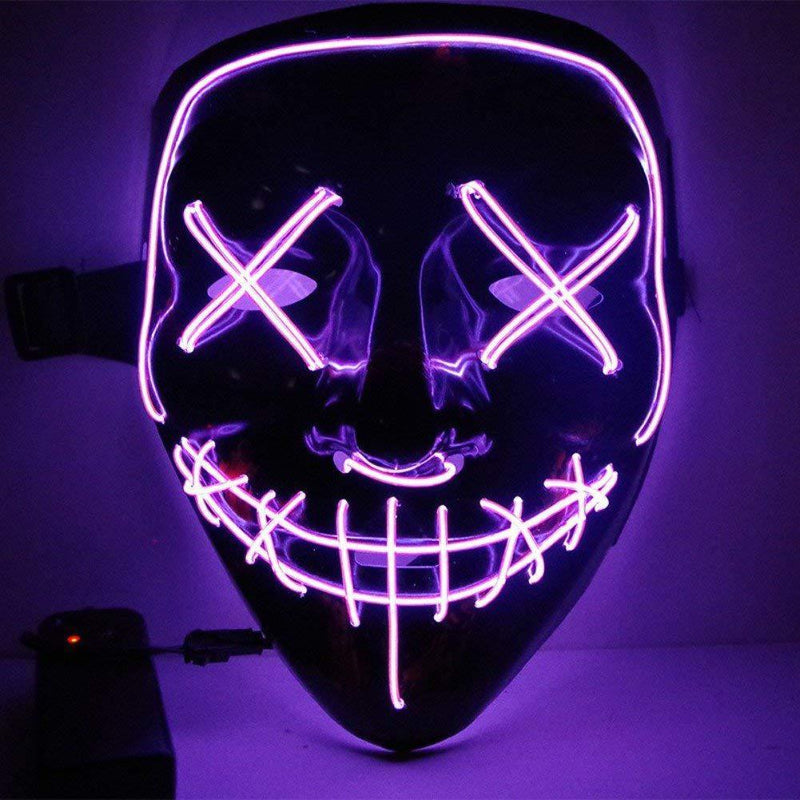 Load image into Gallery viewer, Line Up Festive Led Glitter Grimace Glow Mask
