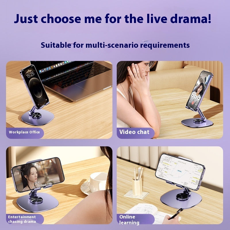 Load image into Gallery viewer, Metal Rotating Desktop Folding Mobile Phone Bracket
