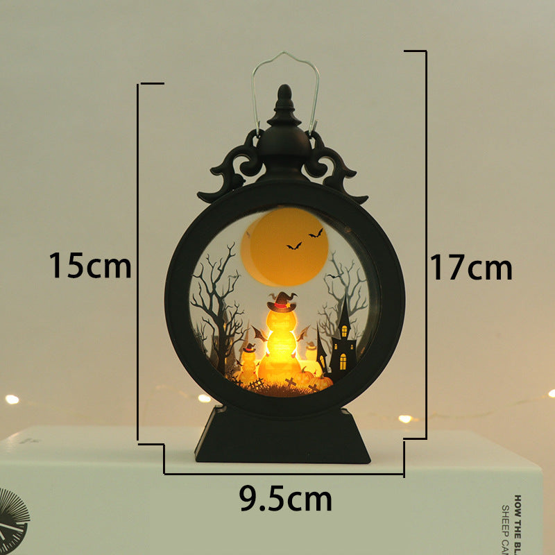 Load image into Gallery viewer, Halloween Retro Candle Portable Storm Lantern
