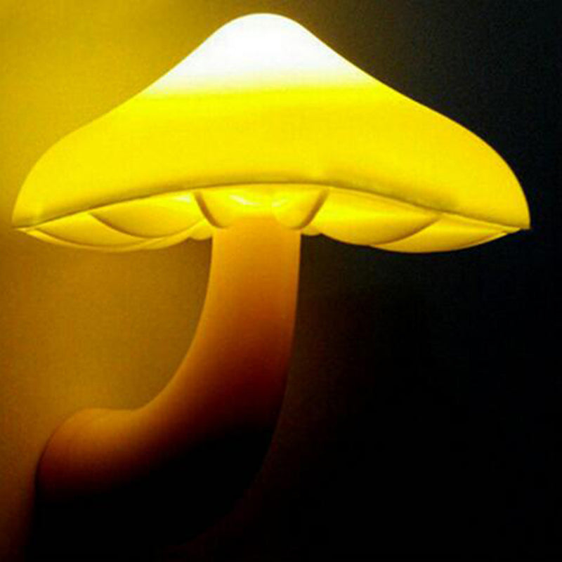 Load image into Gallery viewer, LED Night Light Mushroom Wall Socket Lamp EU US Plug Warm White Light-control Sensor Bedroom Light Home Decoration
