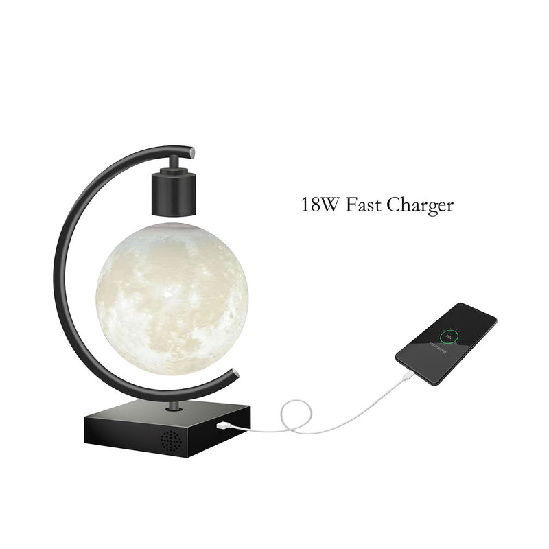 Load image into Gallery viewer, Magnetic Suspension Moon Light Bluetooth Audio Ornaments
