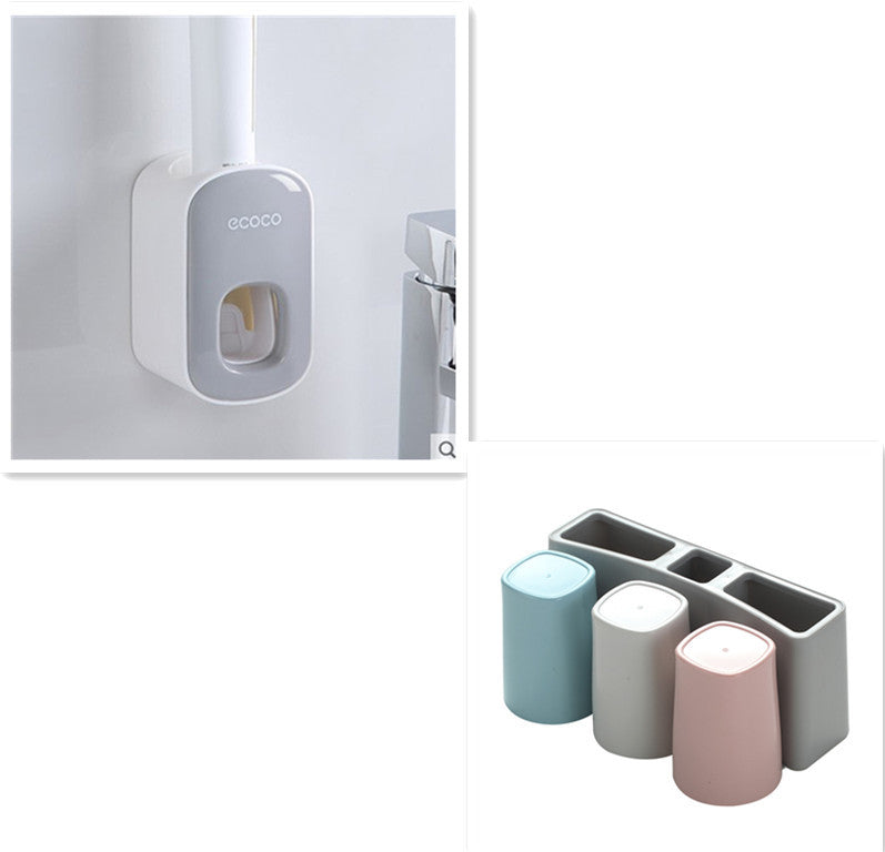 Load image into Gallery viewer, Wall Mounted Automatic Toothpaste Holder Bathroom Accessories Set Dispenser
