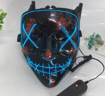 Load image into Gallery viewer, Line Up Festive Led Glitter Grimace Glow Mask
