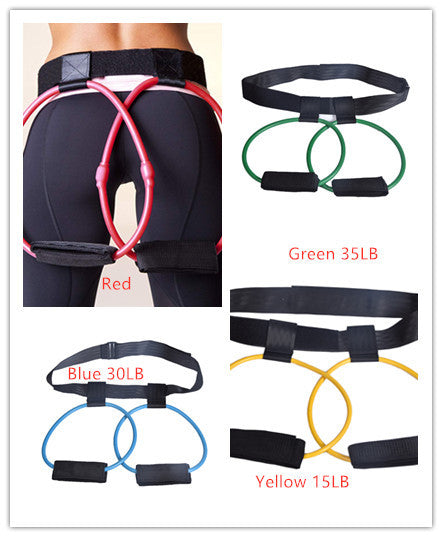 Load image into Gallery viewer, Fitness Women Body Butt Band Resistance Bands Adjustable Waist Belt Pedal Exerciser
