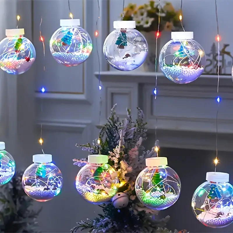 Load image into Gallery viewer, Glam Style USB Powered LED String Lights with Santa Claus, Christmas Tree
