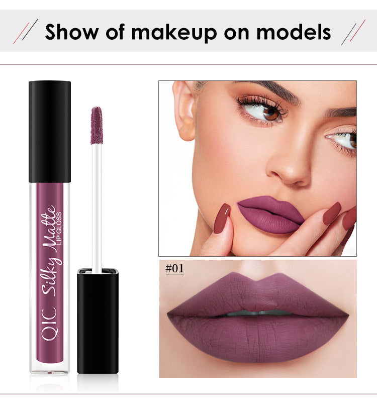 Load image into Gallery viewer, For QIC color Qini cross-border explosion matte velvet waterproof non stick cup Liquid Lip Gloss Lipstick Lip Glaze
