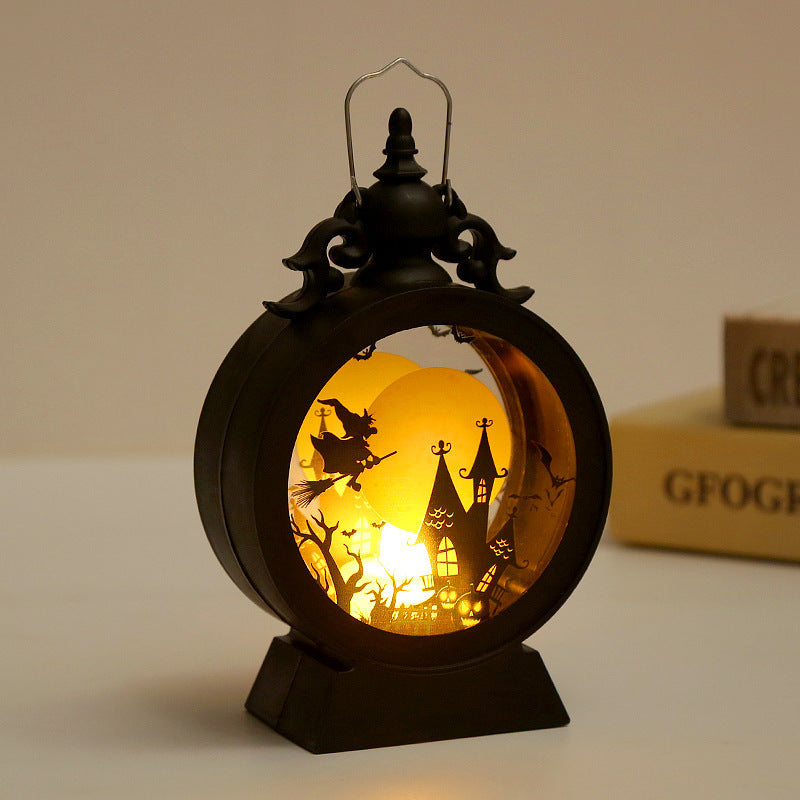 Load image into Gallery viewer, Halloween Retro Candle Portable Storm Lantern
