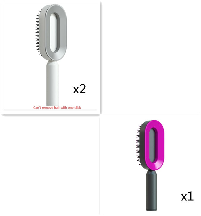 Load image into Gallery viewer, Self Cleaning Hair Brush For Women One-key Cleaning Hair Loss Airbag Massage Scalp Comb Anti-Static Hairbrush
