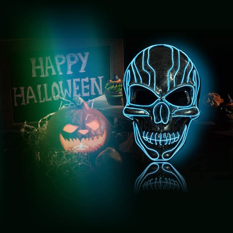 Load image into Gallery viewer, Halloween Luminous Mask With EL Wi 3 Flashing Modes
