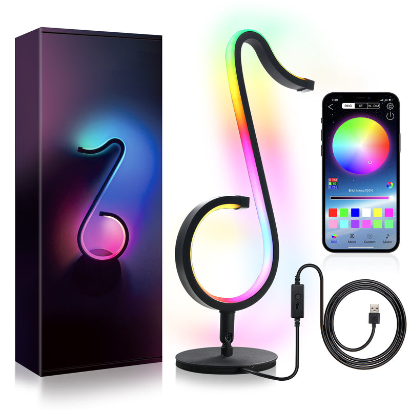 Load image into Gallery viewer, Intelligent APP Remote Control Symphony Atmosphere Light LED Night Light 180&amp;deg Rotation Desktop Bedside For Home Decor Lamp
