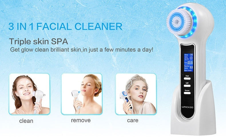 Load image into Gallery viewer, Multifunctional Face Cleaning Brush Blackhead Remover Electric Facial Brush Pore Facial Cleansing Machine
