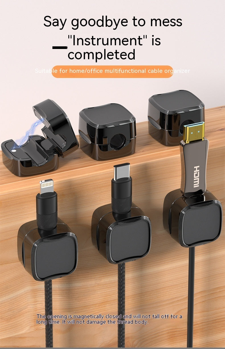 Load image into Gallery viewer, Magnetic Cable Clip Under Desk Cable Management Adjustable Cord Holder Wire Organizer And Cable Management Wire Keeper
