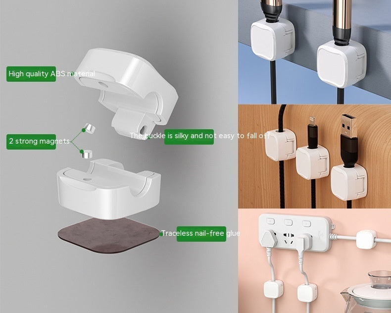 Load image into Gallery viewer, Magnetic Cable Clip Under Desk Cable Management Adjustable Cord Holder Wire Organizer And Cable Management Wire Keeper
