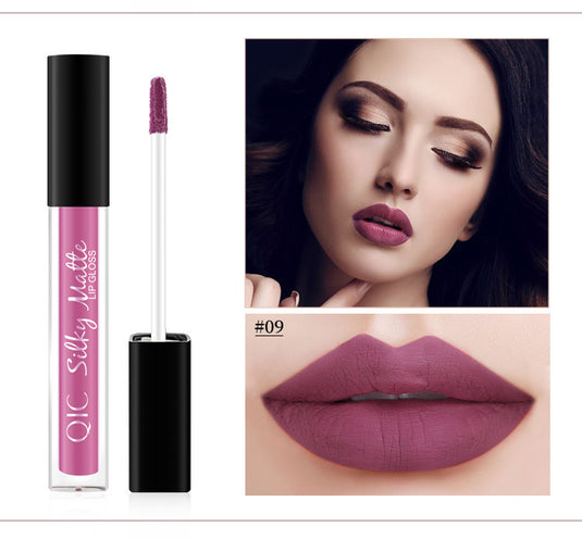 For QIC color Qini cross-border explosion matte velvet waterproof non stick cup Liquid Lip Gloss Lipstick Lip Glaze