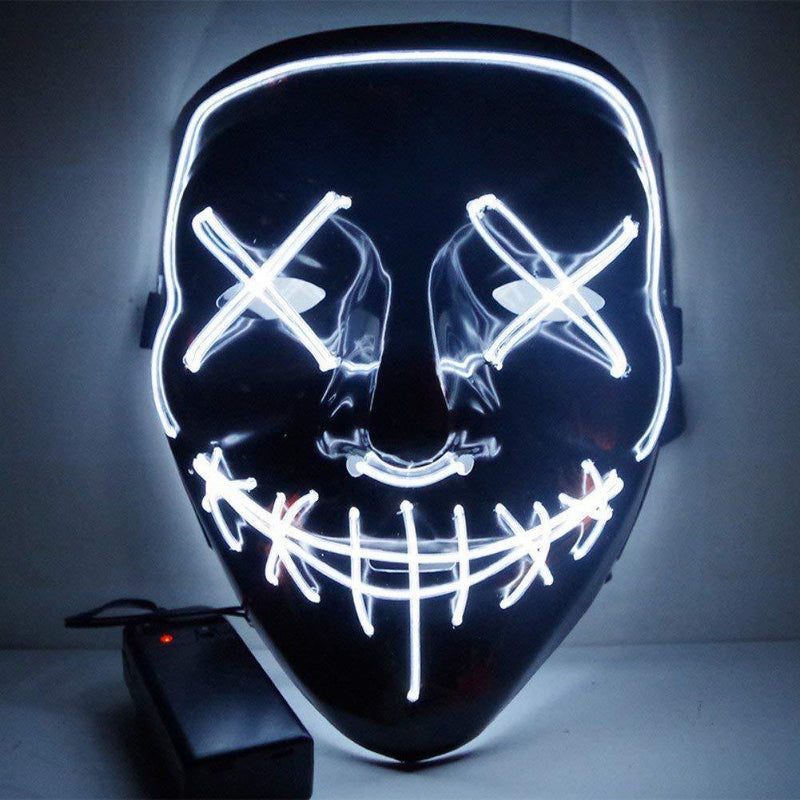 Load image into Gallery viewer, Line Up Festive Led Glitter Grimace Glow Mask
