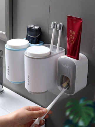 Load image into Gallery viewer, Wall Mounted Automatic Toothpaste Holder Bathroom Accessories Set Dispenser
