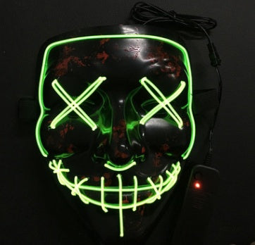 Load image into Gallery viewer, Line Up Festive Led Glitter Grimace Glow Mask
