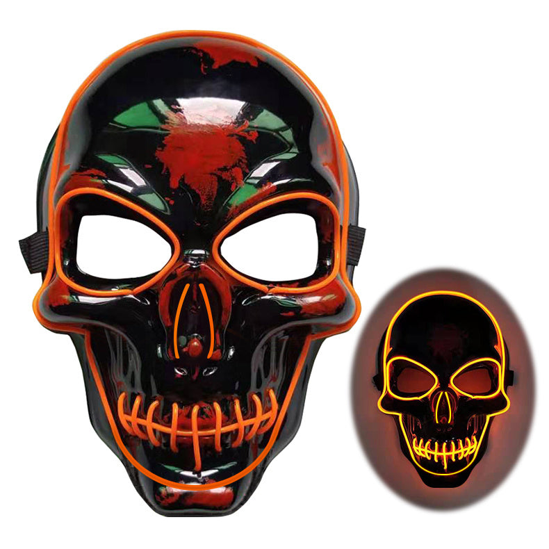 Load image into Gallery viewer, Halloween Skeleton Mask LED Glow Scary Mask
