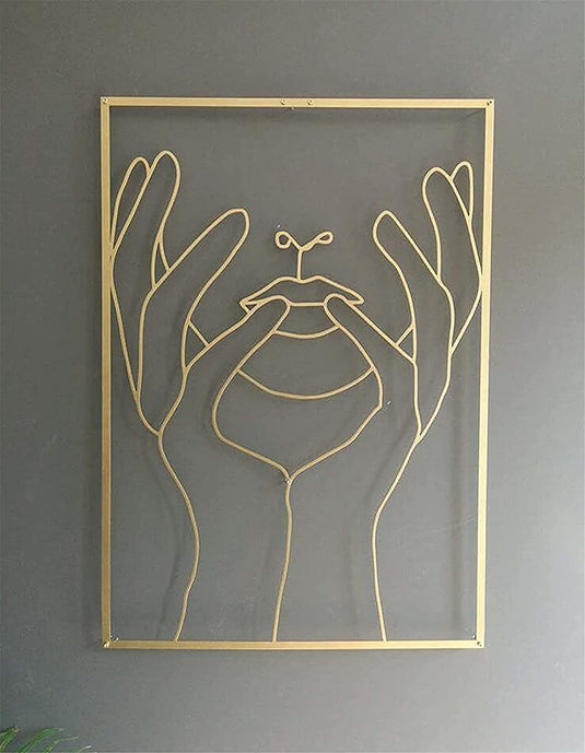 Female Line Art Acrylic Wall Decoration  Body