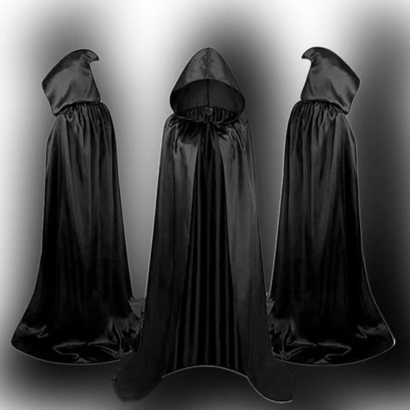 Load image into Gallery viewer, Halloween Cloak Costumes Wizard Cloak For Children Hooded Capes Mantle Black Party Decoration
