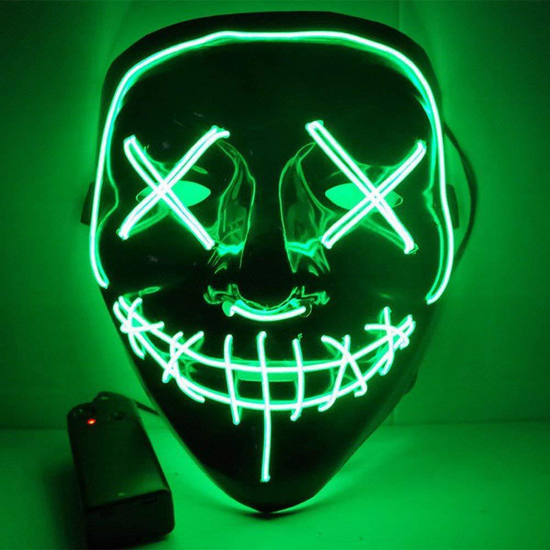 Load image into Gallery viewer, Line Up Festive Led Glitter Grimace Glow Mask
