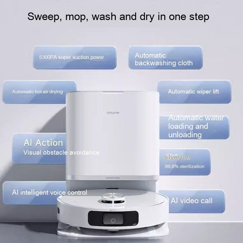 Load image into Gallery viewer, Household Portable Sweeping Mopping Washing And Drying Integrated Robot
