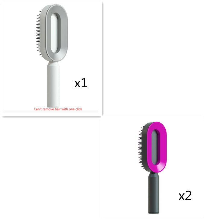 Load image into Gallery viewer, Self Cleaning Hair Brush For Women One-key Cleaning Hair Loss Airbag Massage Scalp Comb Anti-Static Hairbrush
