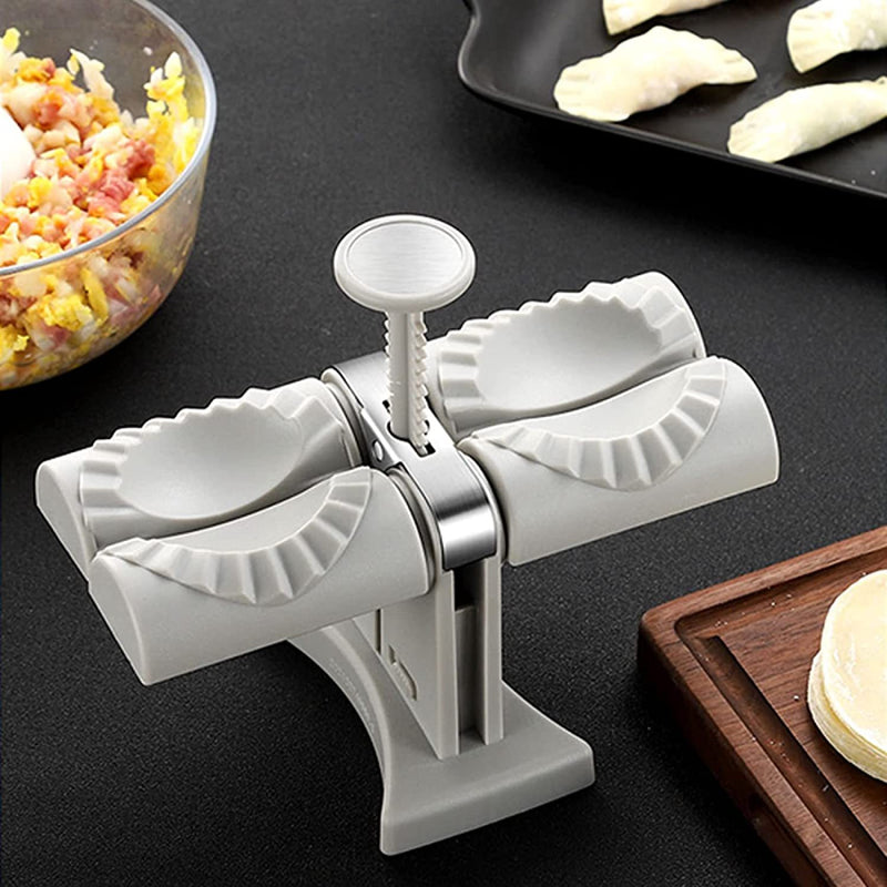 Load image into Gallery viewer, Dumpling Mould Double Head Dumpling Mold Lazy Artifact Manual Press Noodle Dumpling Maker Kitchen Accessories Dumpling Maker
