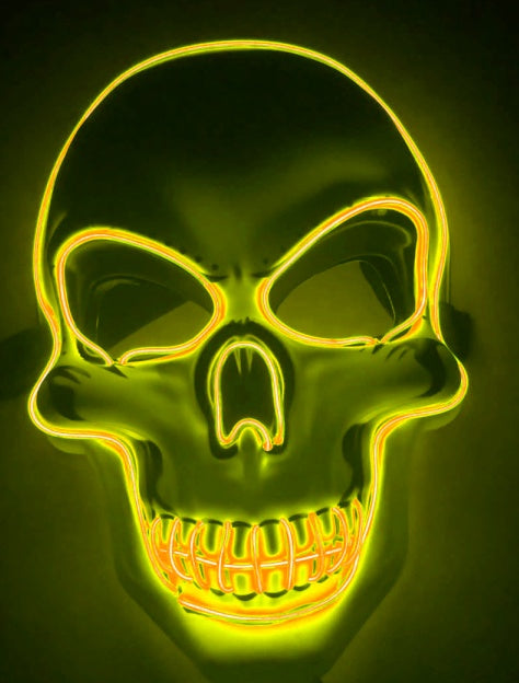 Load image into Gallery viewer, Halloween Skeleton Mask LED Glow Scary Mask
