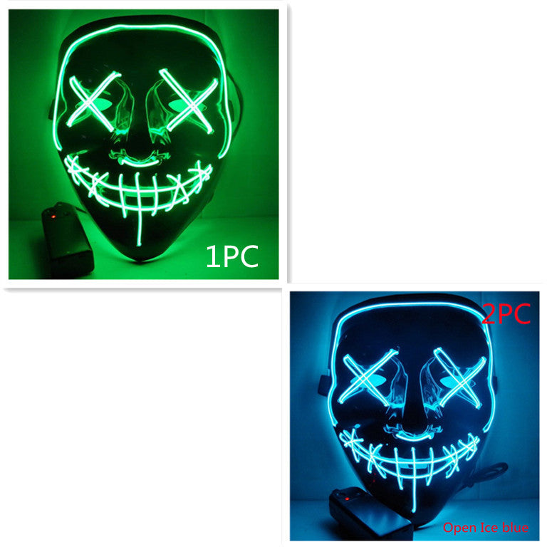 Load image into Gallery viewer, Line Up Festive Led Glitter Grimace Glow Mask
