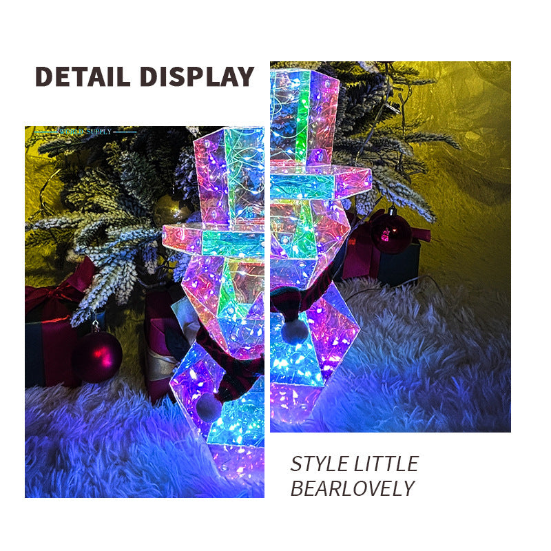 Load image into Gallery viewer, Christmas Decor Colorful LED Glow Santa Claus Snowman Night Light Xmas Gift Prismatic LED Lights Tabletop Ornament Bedroom Decor
