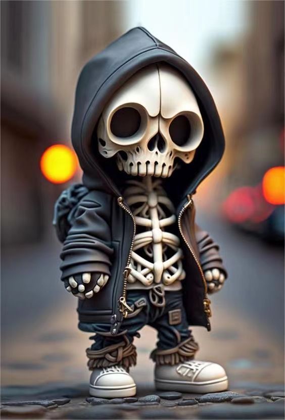 Load image into Gallery viewer, Halloween Cool Skeleton Figurines Halloween Skeleton Doll Resin Ornament Home Decor
