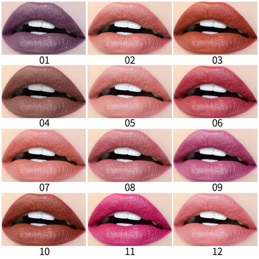 For QIC color Qini cross-border explosion matte velvet waterproof non stick cup Liquid Lip Gloss Lipstick Lip Glaze