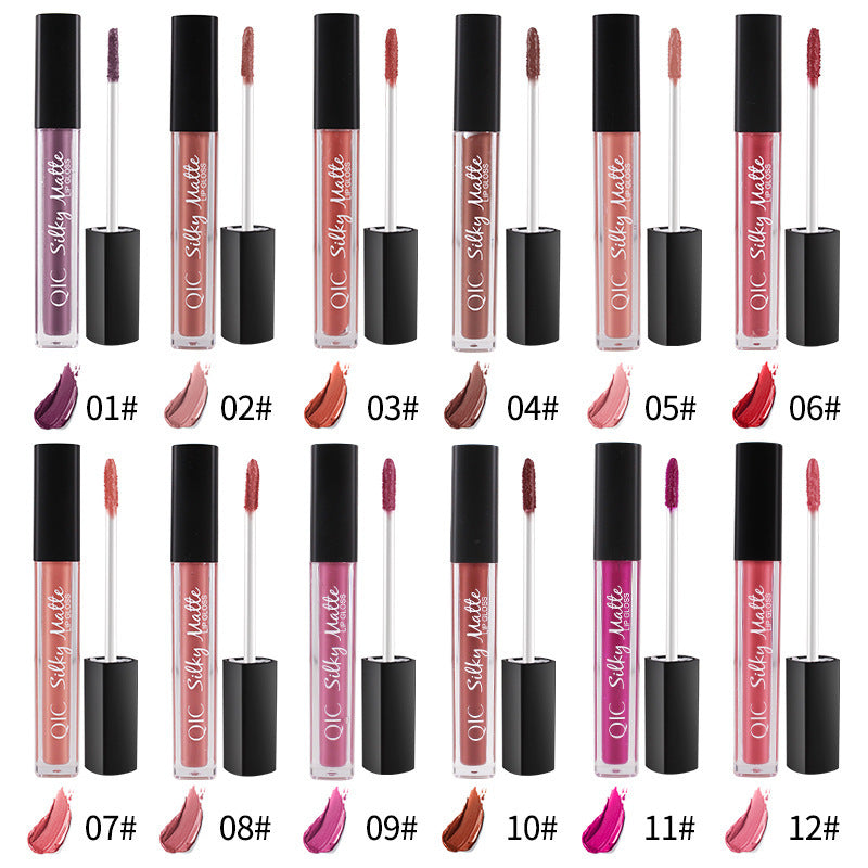 Load image into Gallery viewer, For QIC color Qini cross-border explosion matte velvet waterproof non stick cup Liquid Lip Gloss Lipstick Lip Glaze
