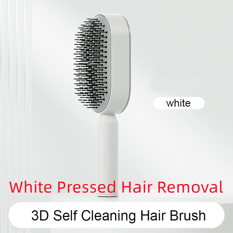 Load image into Gallery viewer, Self Cleaning Hair Brush For Women One-key Cleaning Hair Loss Airbag Massage Scalp Comb Anti-Static Hairbrush
