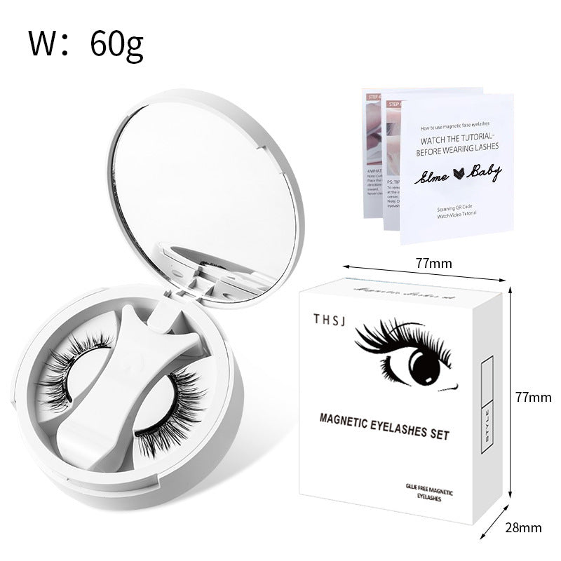 Load image into Gallery viewer, Magnetic False Eyelashes Integrated Storage Box Glue-free Magnet False Eyelashes Natural Makeup Tools With Applicater
