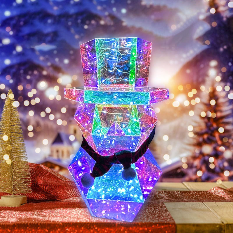 Load image into Gallery viewer, Christmas Decor Colorful LED Glow Santa Claus Snowman Night Light Xmas Gift Prismatic LED Lights Tabletop Ornament Bedroom Decor
