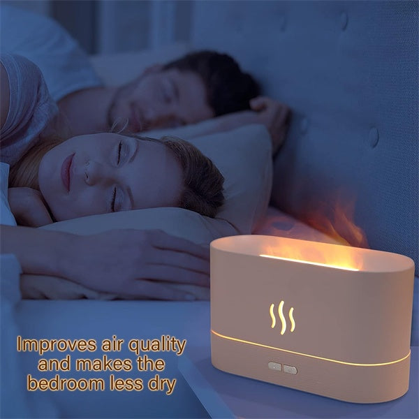 Load image into Gallery viewer, Flame Air Diffuser Humidifier,Upgraded Scent Diffuser For Essential Oils,Ultrasonic Aromatherapy,Fire Mist Humidi With 2 Brightness,Auto-Off Function For Room Home Office
