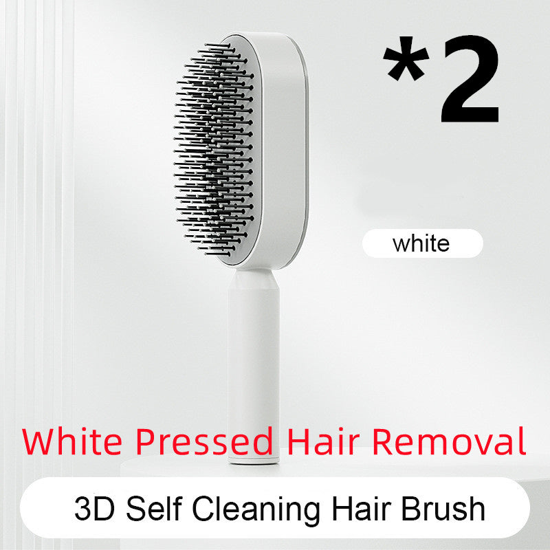 Load image into Gallery viewer, Self Cleaning Hair Brush For Women One-key Cleaning Hair Loss Airbag Massage Scalp Comb Anti-Static Hairbrush
