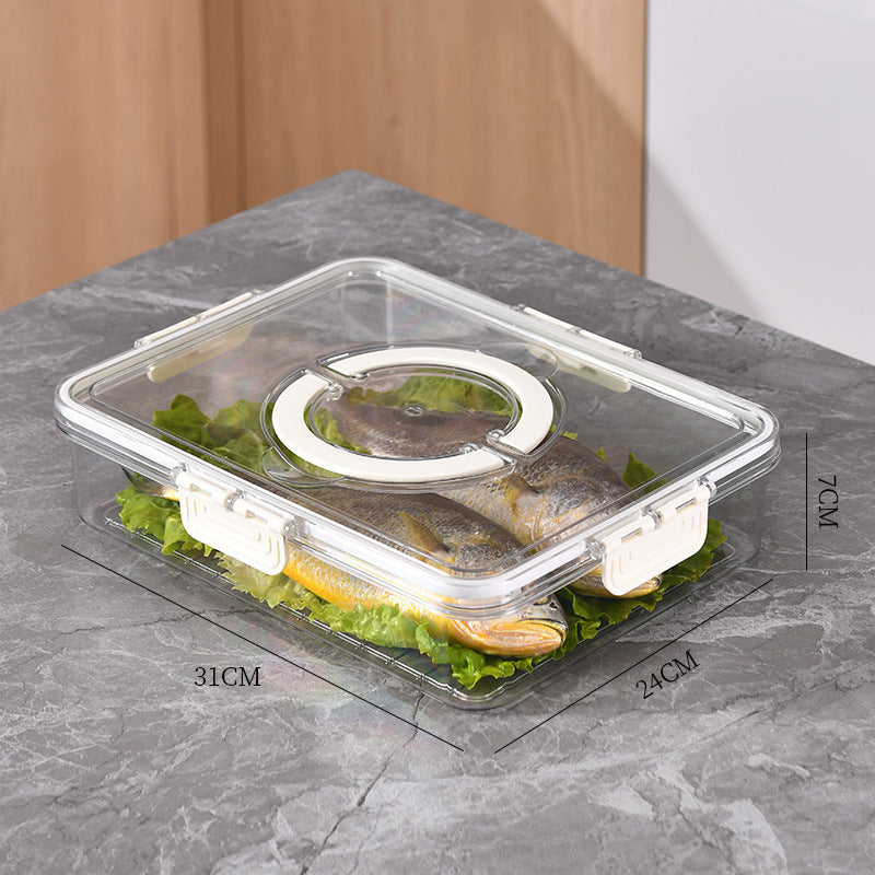 Load image into Gallery viewer, Kitchen Gadget Compartments Divided Serving Tray With Lid Veggie Tray Portable Snack Box Food Container For Biscuits Candy Fruits Nuts
