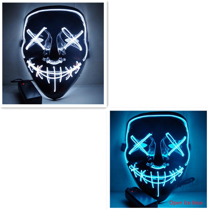 Load image into Gallery viewer, Line Up Festive Led Glitter Grimace Glow Mask
