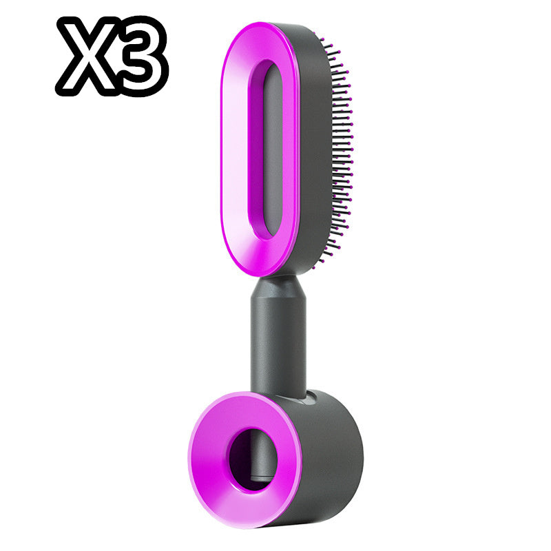 Load image into Gallery viewer, Self Cleaning Hair Brush For Women One-key Cleaning Hair Loss Airbag Massage Scalp Comb Anti-Static Hairbrush
