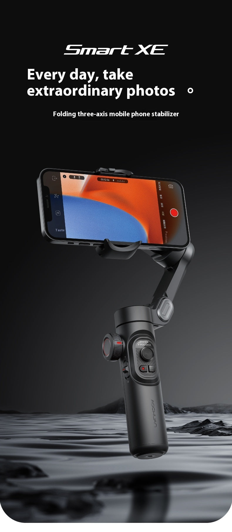 Load image into Gallery viewer, Selfie Three-axis Anti-shake Hand-held Tripod Head Mobile Phone Stabilizer
