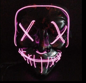 Load image into Gallery viewer, Line Up Festive Led Glitter Grimace Glow Mask
