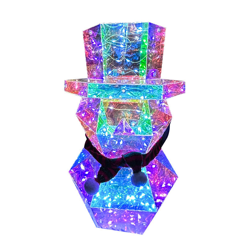 Load image into Gallery viewer, Christmas Decor Colorful LED Glow Santa Claus Snowman Night Light Xmas Gift Prismatic LED Lights Tabletop Ornament Bedroom Decor
